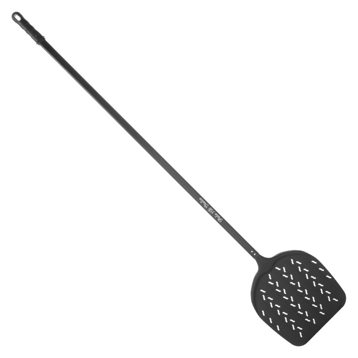 Lopata de pizza perforata, Lilly Codroipo, Aluminiu, Negru
