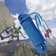 Ham de Siguranta Ajustabila cu Carabiniere Pentru Alpinism, Noonedibs, poliester, 20m, catarama metalica, franghie de catarat, potrivita pentru franghie de evacuare, ajutor pentru catarare, pilota pentru uscarea hainelor, parasuta de salvare, albastru