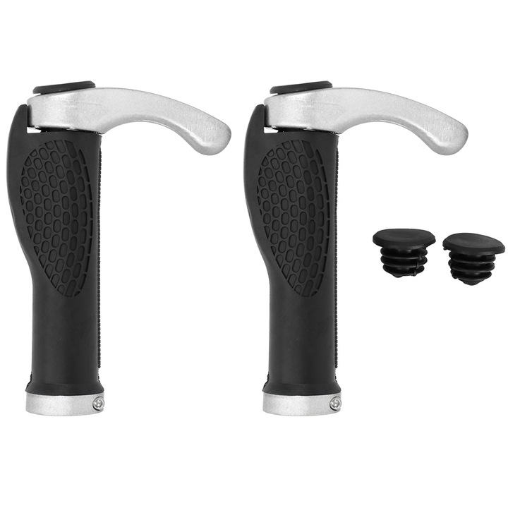 Seturi de ghidon din aluminiu pentru biciclete de munte Coarne Chiftele Manere Accesorii pentru ciclism (alb)