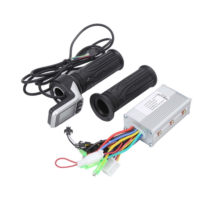 Set controller si maneta LCD 124DX pentru trotinete electrice, Enforose, 350W, aluminiu, 180cm