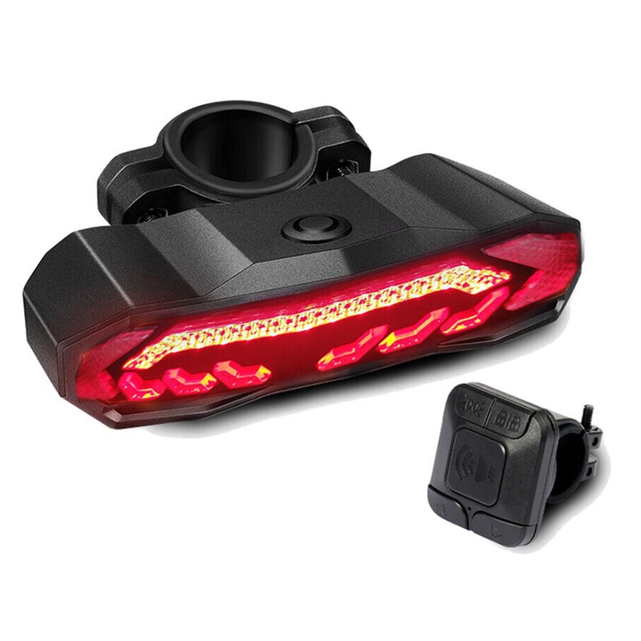 SAMOLEUS умна LED лампа за велосипед, 5 в 1, аларма против кражба, 110dB, USB презареждаема, IP65, 2000mAh