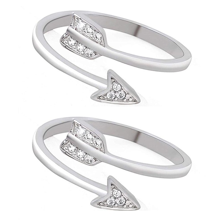 Inele sageata pentru femei, metalic