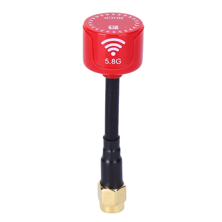 Antena RHCP de 5.8 Ghz 3dBi cu castig ridicat pentru accesorii pentru piese RC drone de curse FPV (SMA cu pin interior rosu)