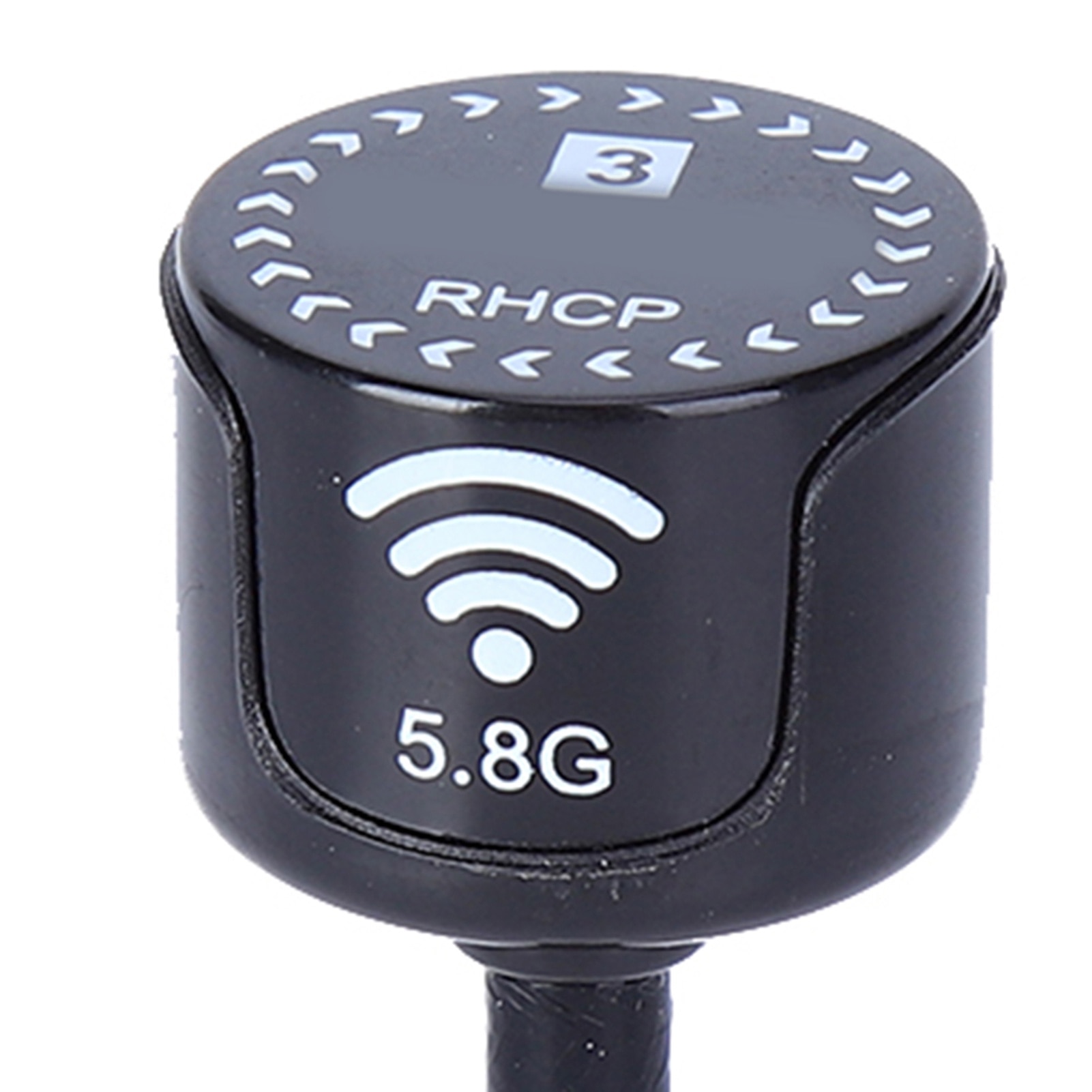 Antenne UFL RHCP, 5,8 GHz 3dBi Sucette d'Antenne Directionnelle Super Mini Antenne pour FPV Drone de Course Accessoire des Pièces RC (SMA Intérieur Aiguille - Noir