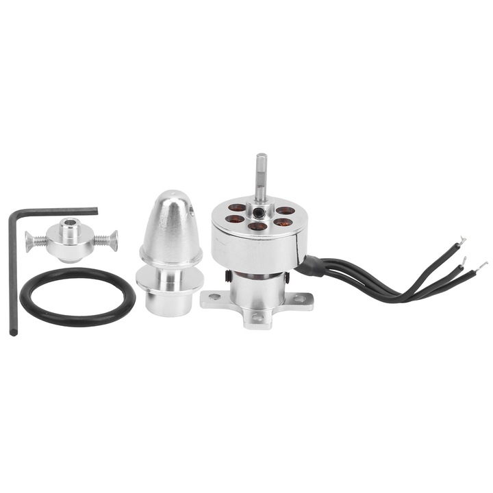Accesoriu motor fara perii metalic 1811 pentru modelul Quadrotor de aeronave cu aripa fixa Argintiu (3000KV)