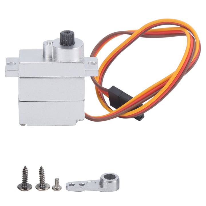 Servo 9G complet metalic, Enforose, pentru masini RC WPL B1/B16/B24/B36/C1/C24/C34/JJRC Q60/Q61/Q65/MN 90/99
