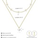 Colier de perle de dama, lacat cu aur, lungime ajustabila, 30cm-40cm, Auriu