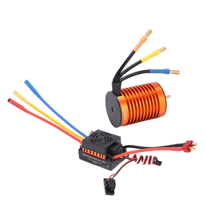 Set de motor fara perii F540 3300KV 4P, Enforose, 60A pentru piese de upgrade auto 1/10 RC
