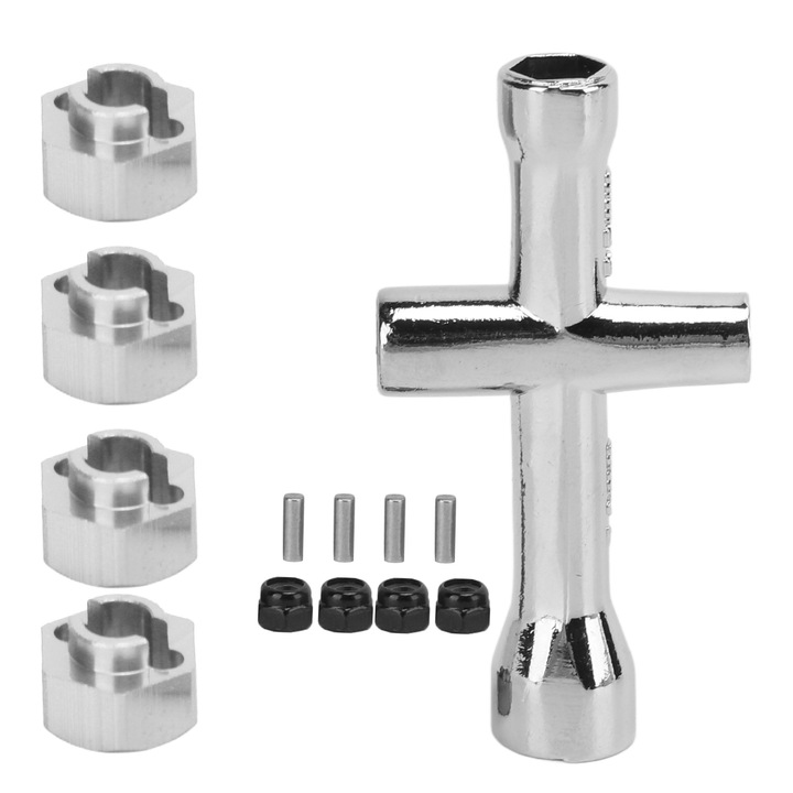 SCX2424 RC Combiner Set chei transversale 7mm aliaj de aluminiu RC piese de intretinere pentru masina AXIAL SCX24 1/24 RC Enforose