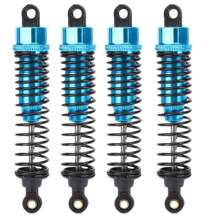Set 4 bucati RC OffRoad Vehicul Metal Amortizor Piese pentru HSP 106004 Accesoriu Auto Telecomanda (Albastru) Enforose