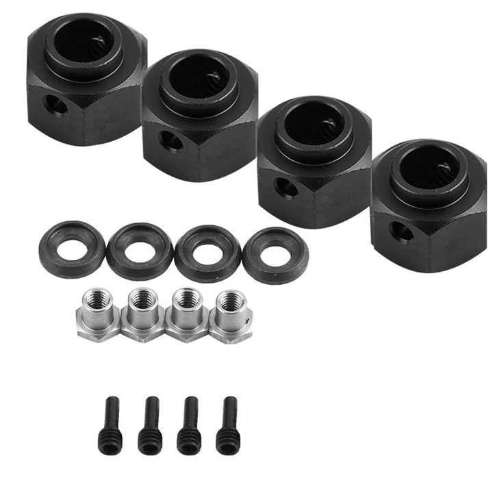 Adaptor largire roti RC 9mm Set de largire pentru TRAXXAS TRX-4 D90 SCX10 1/10 Masina (Negru) Enforose
