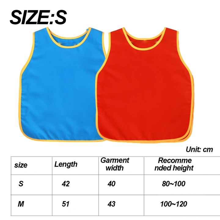 Sort copii impermeabil pentru pictura si gatit, multicolor, marime universala