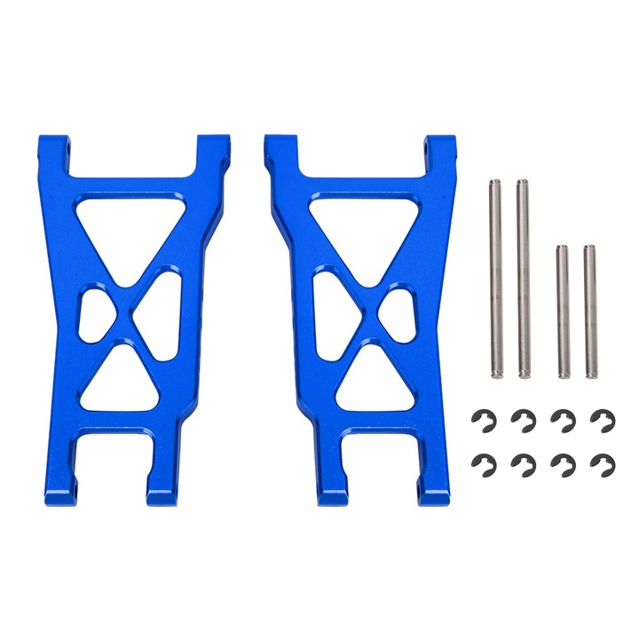 Set brate inferioare fata si spate din aliaj de aluminiu pentru masina model TRXXAS SLASH 2WD 1/10 RC (albastru inchis) Enforose