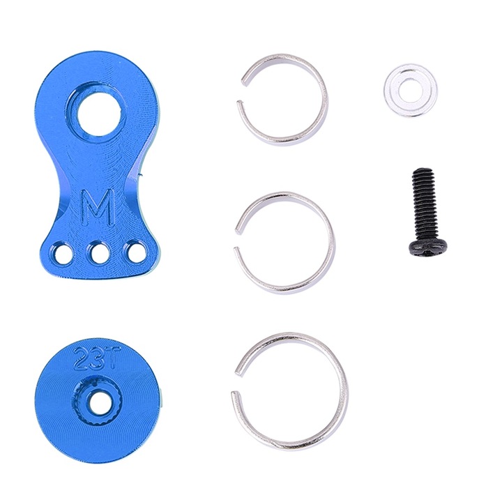 Brat cu roti dintate inelare din otel din metal tampon 23T pentru vehicul RC 1/10 1/8 (model M) (N10227NB albastru) Enforose