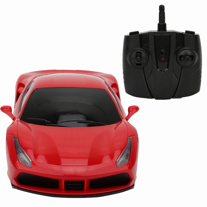 Masinuta de jucarie cu telecomanda, Enforose, 1:18, 4 canale, 2.4G, distanta de control 100m, plastic, metal