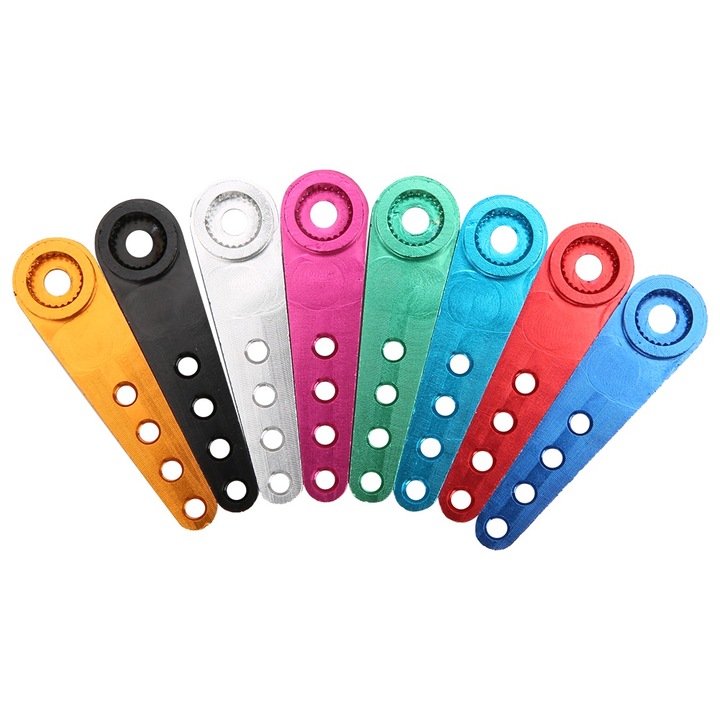 Комплект от 8 части играчка кола, 25T алуминиеви аксесоари за RC серво рамо, подходящи за Futaba / JR Enforose RC серво