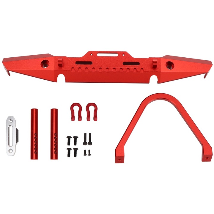 Piese de upgrade pentru camion RC Bara fata din aliaj de aluminiu se potriveste pentru masina cu senile HPI (rosu) Enforose