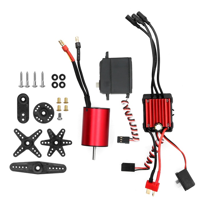 Set Surpass Hobby, motor 2845, 3800KV, ESC 35A, servo 6kg, angrenaje plastic, S0600P