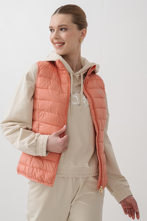 EA7 Szűk fazonú mellény oldalzsebekkel, Barackszín, S