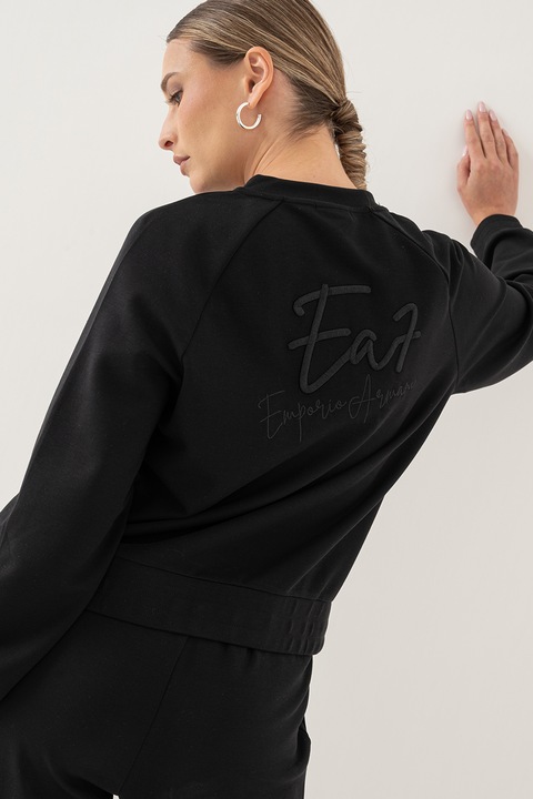 EA7, Спортен екип с лого на гърба, Черен, XS