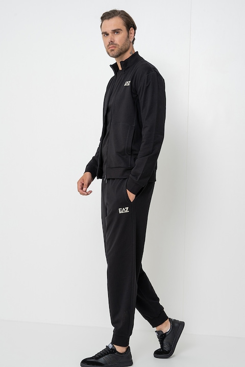 EA7, Фитнес екип с лого, Слонова кост/Черен