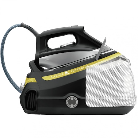 Statie de calcat Rowenta Silence Steam DG8963, 2400W, Talpa Microsteam 400 3D, 7.3 bari, 470g/min, rezervor detasabil 1.4L, Negru