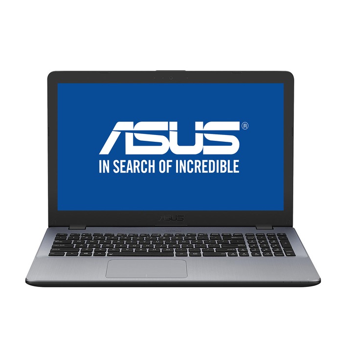 Laptop ASUS F542UN cu procesor Intel® Core™ i7-8550U pana la 4.00 GHz, Kaby Lake R, 15.6", Full HD, 8GB, 1TB, DVD-RW, NVIDIA GeForce MX150 4GB, Endless OS, Silver