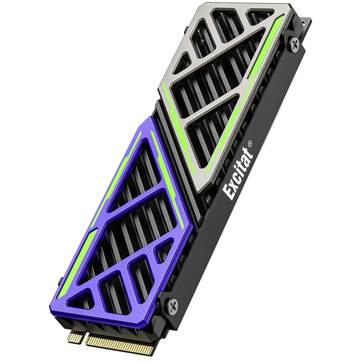 Активен радиатор CLR-M2FAN, за M.2 SSD, SSD поддръжка 80 mm, алуминий, силиконови термоподложки, включена термотрансферна лента