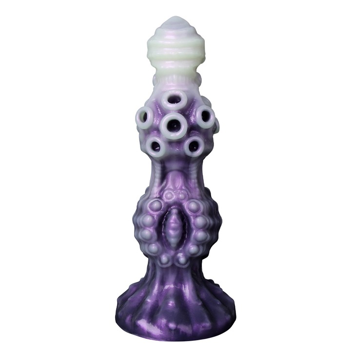 Dop Anal(Butt plug) cu extraterestra, Fairykiss® jucarie sexuala, stimulare a punctelor A si G, expansiune anala, material siliconic lichid avansat, impermeabil pe 10 niveluri, lungime 20 cm