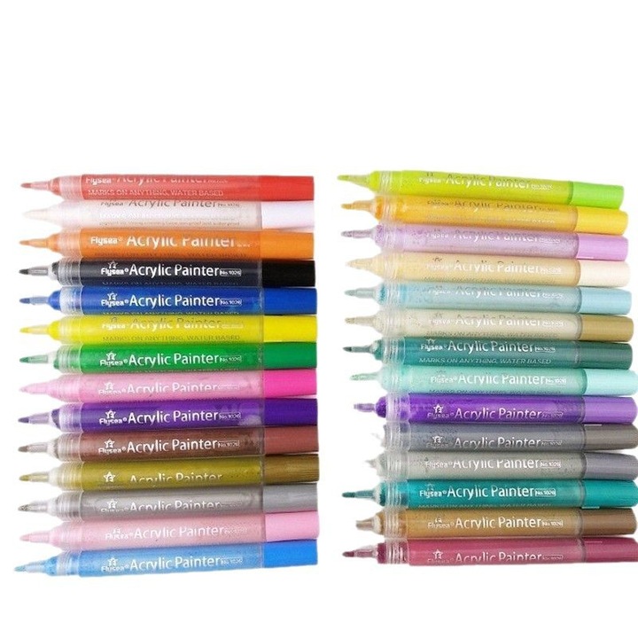 28 db EnzomStore többszínű marker készlet 2 fejjel, jelölő típus, alkohol alapú tinta, többszínű