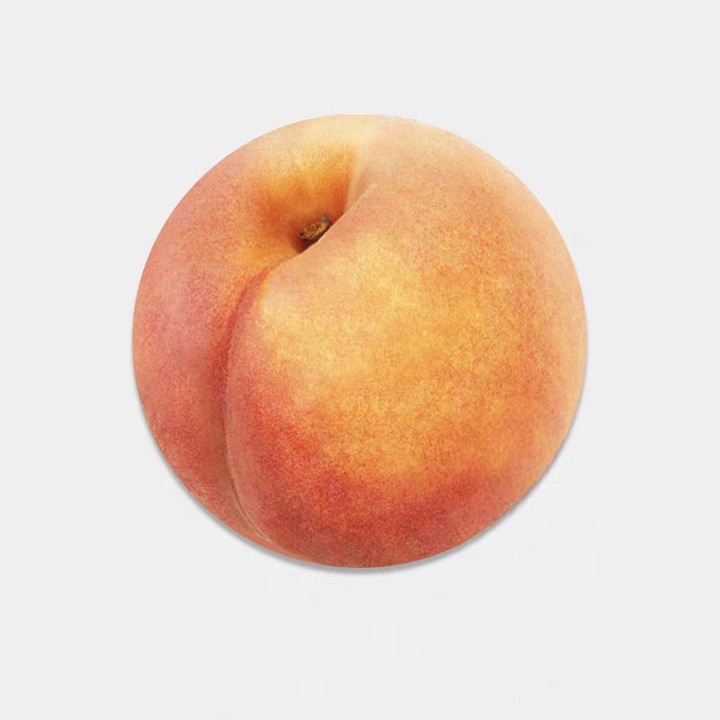 Mousepad rotund, 22x22x0.3cm, design fructe tropicale, baza din cauciuc antiderapant, impermeabil