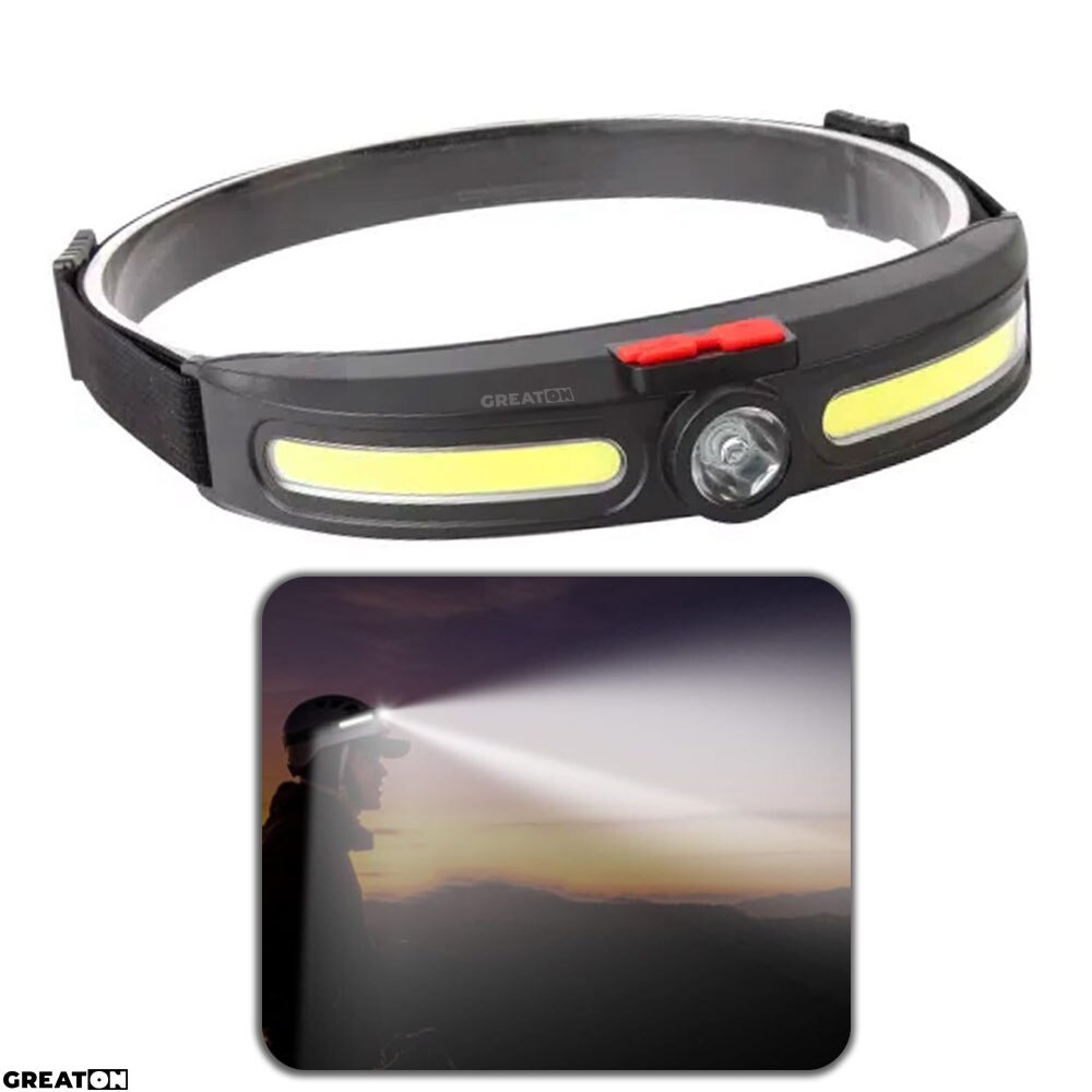 Lanterna De Cap GREATON Cu Banda Elastica Ajustabila, Incarcare USB, 3 ...