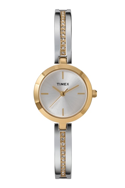 Timex, Ceas analog bicolor, Argintiu, Auriu