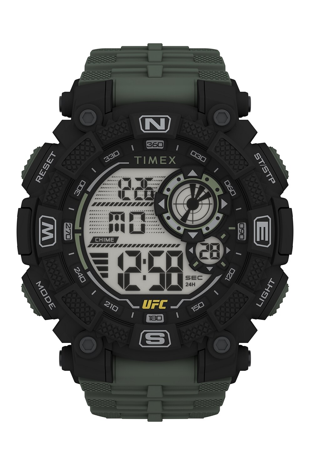 Timex, Ceas digital UFC Redemption - 50 mm, Verde militar prafuit - eMAG.ro