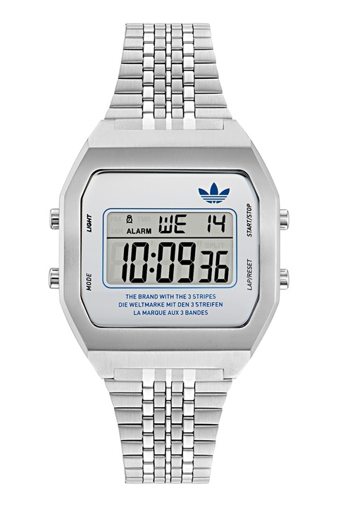 adidas, Uniszex rozsdamentes acél digitális karóra, Ezüstszín