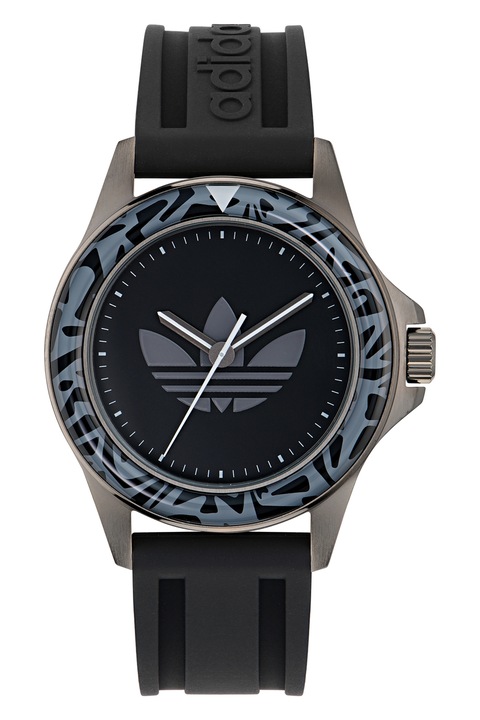 adidas, Uniszex karóra szilikonszíjjal, Fekete, Kék