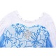 Set costum Elsa Frozen, DicBoster, 130CM, 6-8 ani, cu coroana, manusi, bagheta, coada impletita, albastru/alb