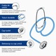 Stetoscop pentru copii, joaca doctor, Domax, stetoscop functional, a putea auzi bataile inimii, Design ergonomic, Pentru jocul de rol al copiilor, Cosplay, echipament educational, Silicon si otel inoxidabil, 3 ani, Galben