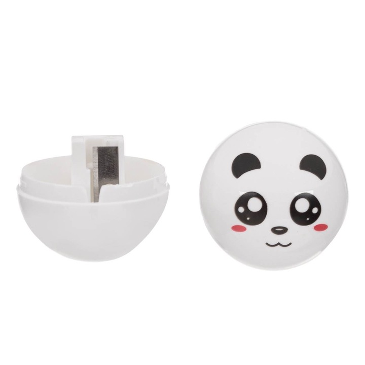 Panda hegyező, Medvefej, Műanyag, Fehér, 3.5cm, MYONNA IT & E- COMMERCE ®