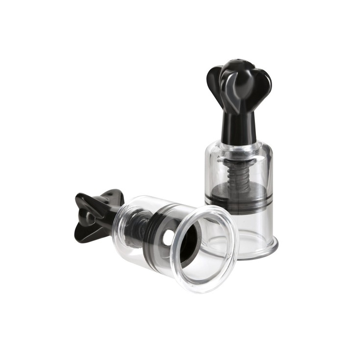 Вендузи за зърна на гърди Super Suckers, Черен / Прозрачен цвят