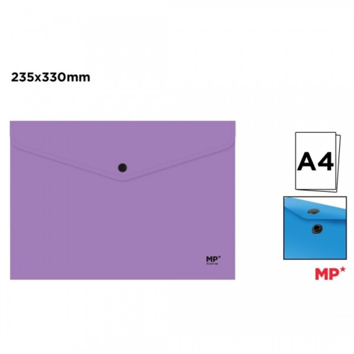 Mapa plastic A4 lila cu capsa PC537-08