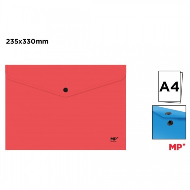 Mapa plastic A4 coral cu capsa PC537-10
