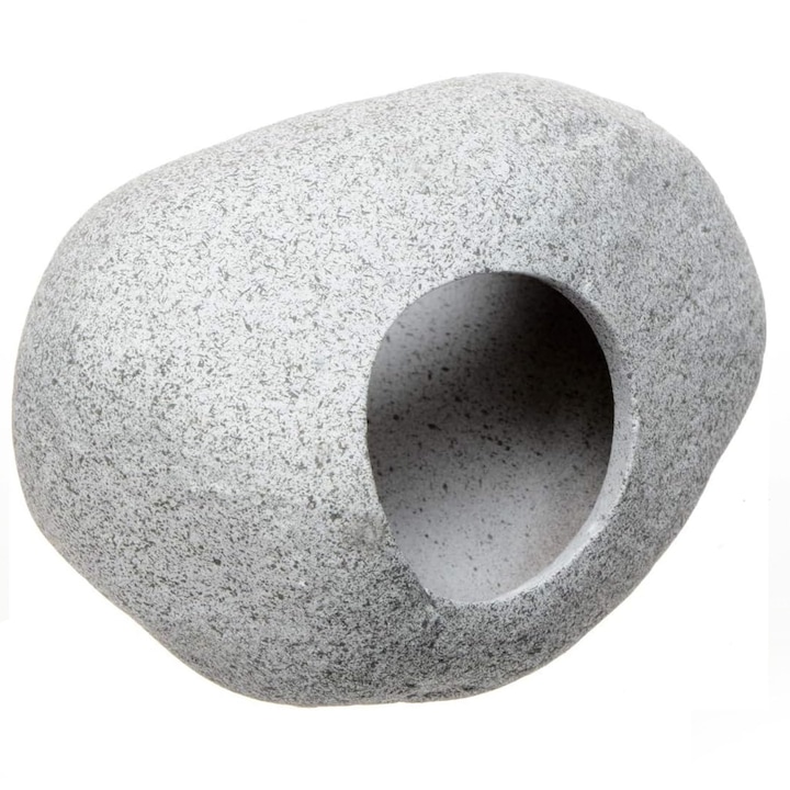 Decoratiuni pentru acvariu, Hggzeg, Portabil, Nu se estompeaza, Pentru toate terariile, acvarii, de apa dulce si apa sarata, pentru pesti mici si mijlocii, Nisip violet, 11.5x9x7cm, Gri