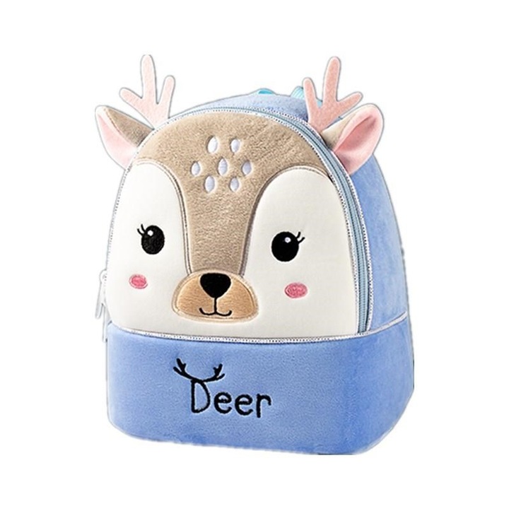 Раница Kimystam, Мека, Плюшено животно, Раница за детска градина за деца в предучилищна възраст, детска стая, Еленче Milu