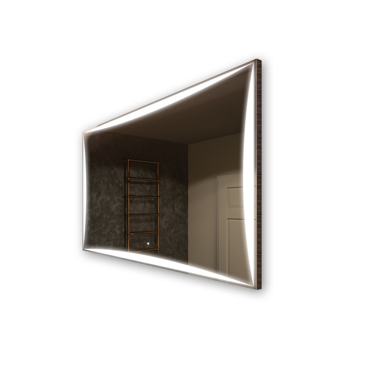 Oglinda baie cu iluminare LED, Artforma, LED077, 50x70 cm, alb rece, 7000K, decorativa, cu accesorii de montaj