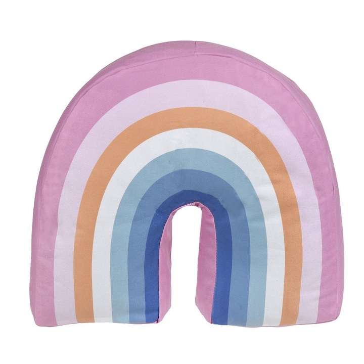 Szivárvány díszpárna 40x35cm Gyerekeknek cipzár nélkül