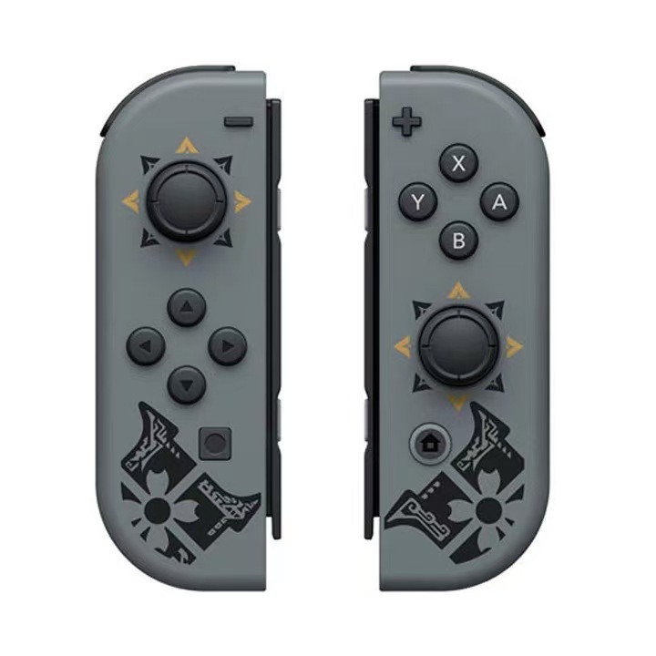 Безжичен контролер Joy Cons за Nintendo Switch, резервни контролери L/R, съвместими с Nintendo Switch/Lite/OLED, джойстик с функция за събуждане/екранна снимка/двойна вибрация/управление на движение, сив/черен