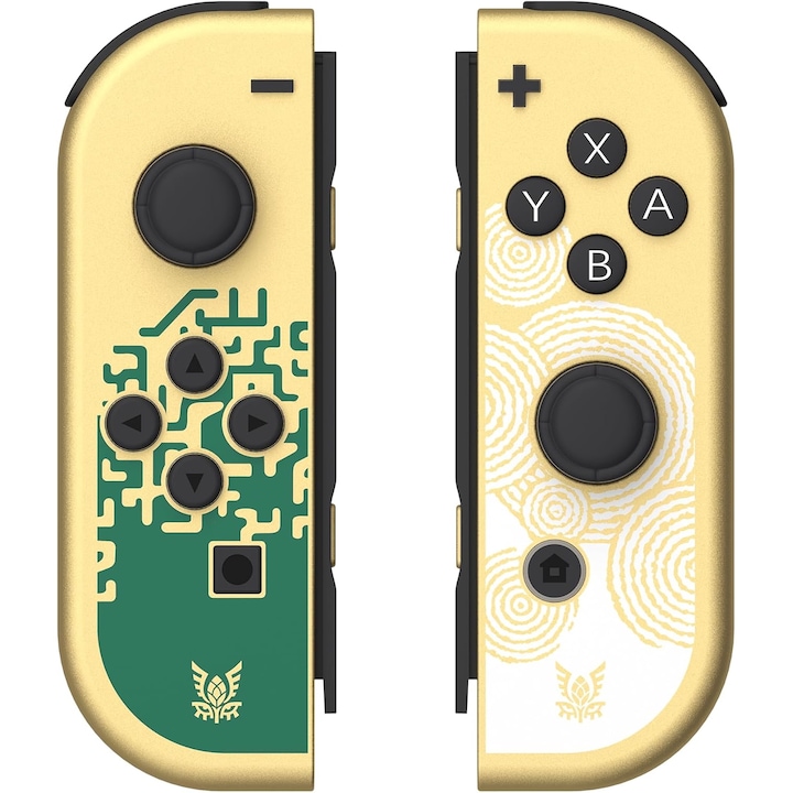 Vezeték nélküli Joy Cons vezérlő Nintendo Switchhez, Nintendo Switch/Lite/OLED kompatibilis bal/jobb cserevezérlők, Joystick ébresztéssel/Képernyőkép/Kettős vibráció/Motion Control funkcióval, sárga/zöld