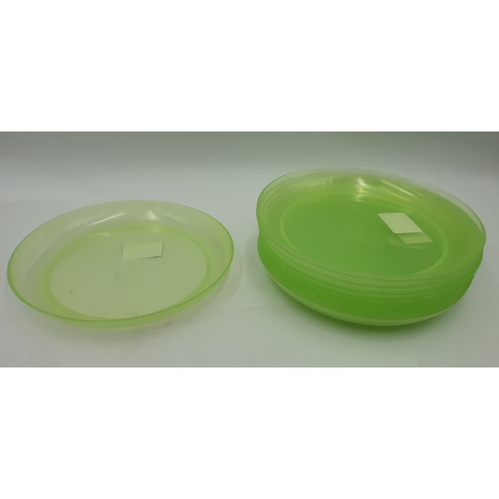 Italtartók, POLPLAST, 10 db-os készlet, átlátszó, zöld, 15cm