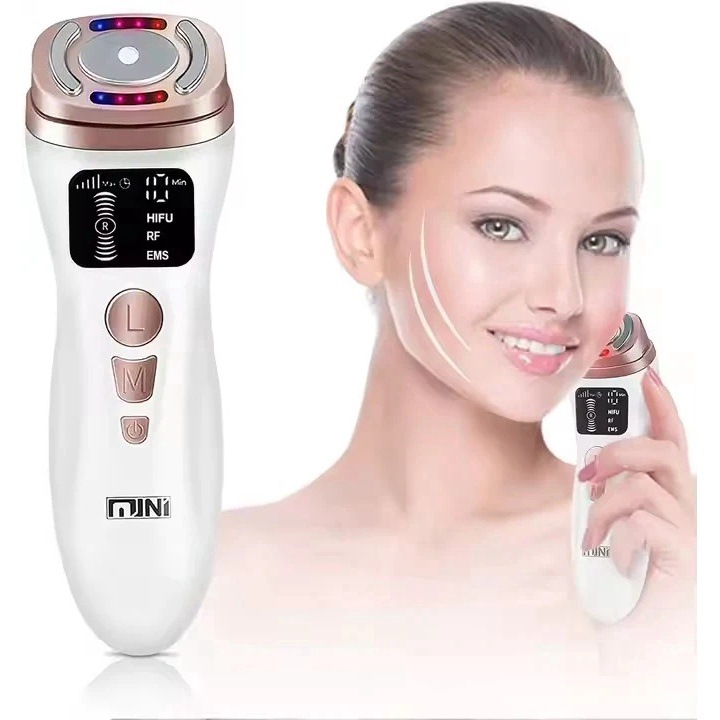 Апарат за лице с ултразвук, Ems, Фотонна и радиочестотна терапия, Mini Hifu